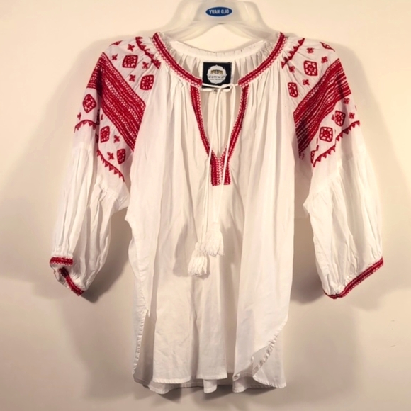 AlaMwar Salma Blouse Red Handmade Embroidery Size XL - Picture 8 of 15